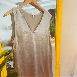 Metallic sheen mini dress